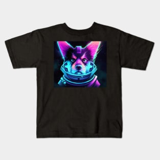 Space Traveling Corgi Kids T-Shirt